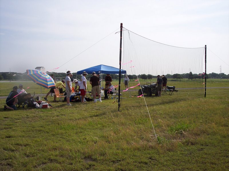 The safety net is set up