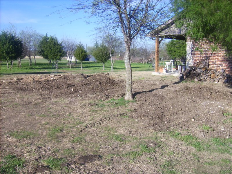 Trench dirt used for fill