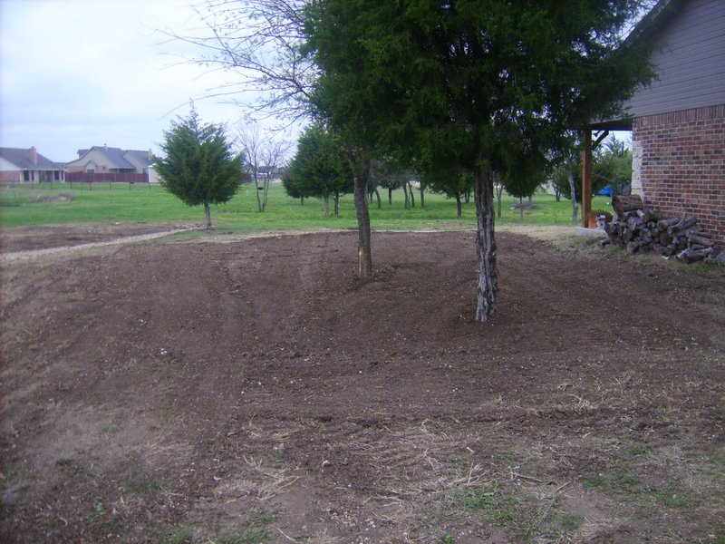 The topsoil has been spread