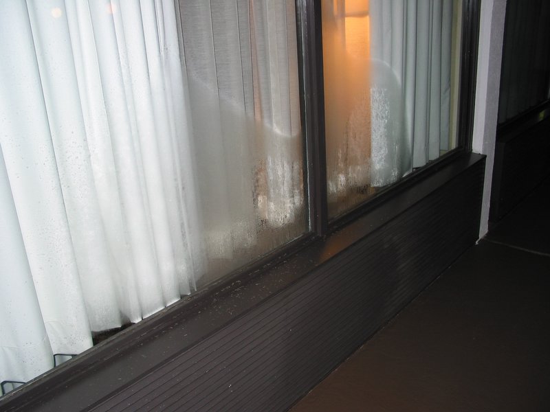 It was so humid that our hotel room's window was fogged up