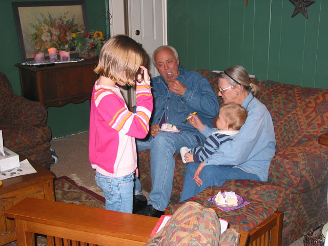 Papa caught in the act