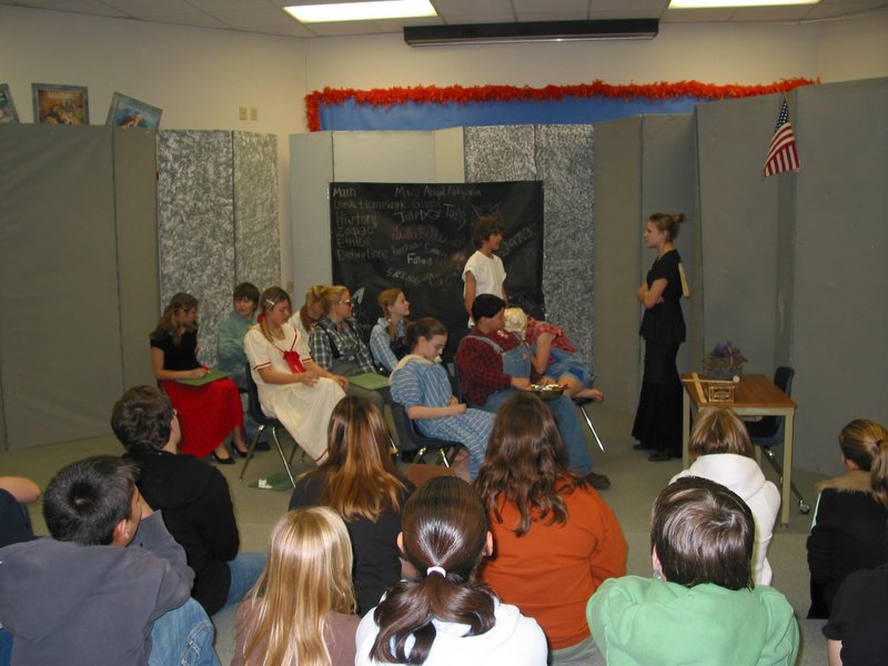 Andrew's big scene in the school play