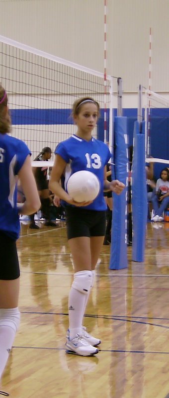 Holly with the volleyball