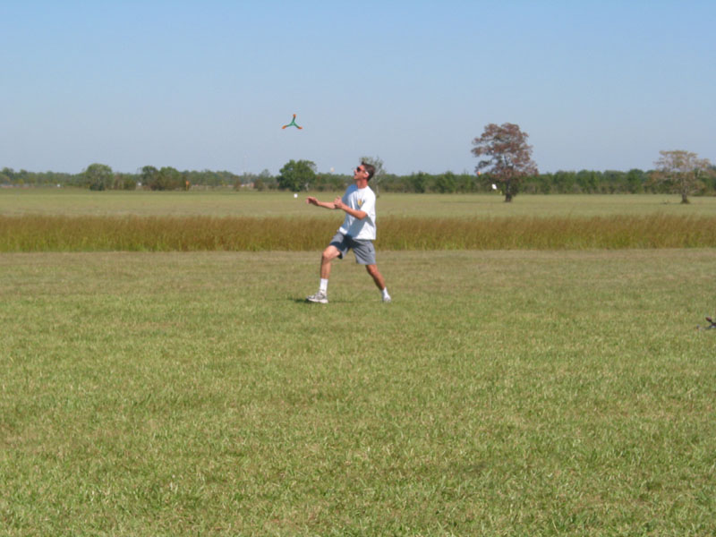 Mark performing a trick catch