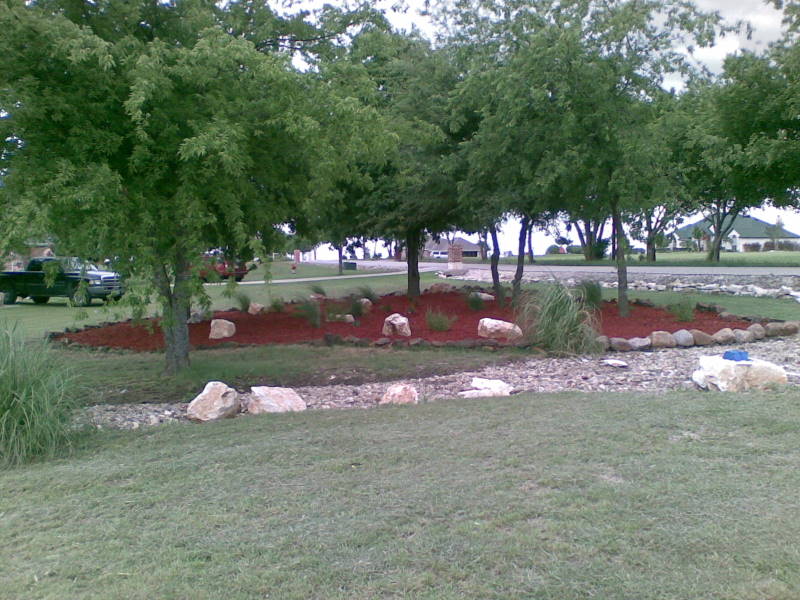 Done with the red mulch 