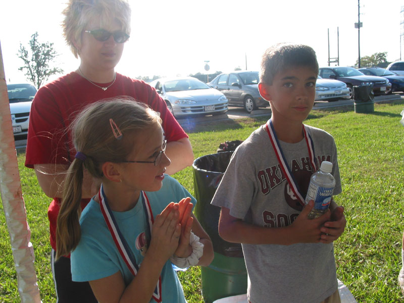 The Armstrong kids after their first medals.