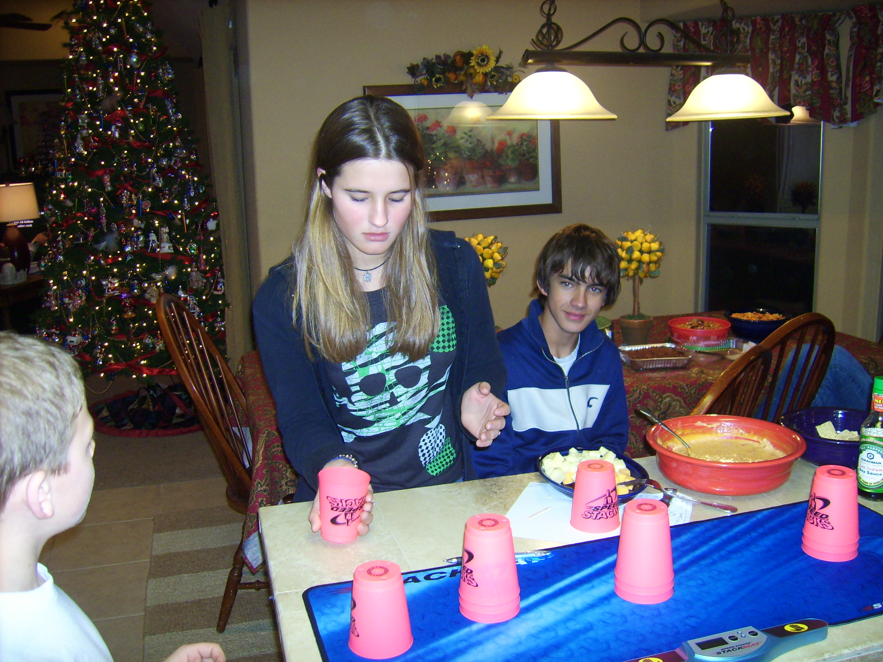 Kasey tries Speed Stacks