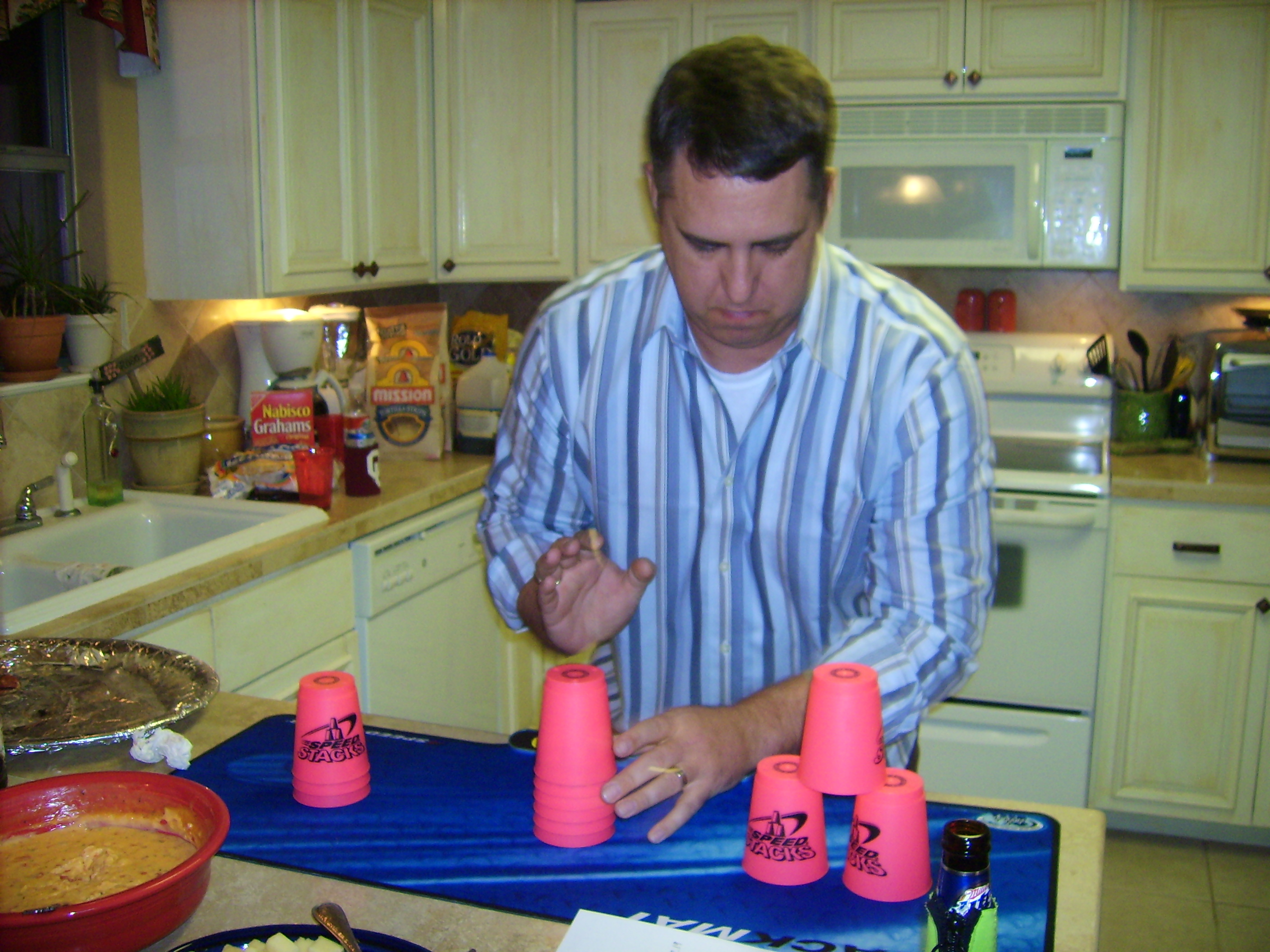 Ed is serious about his stacking