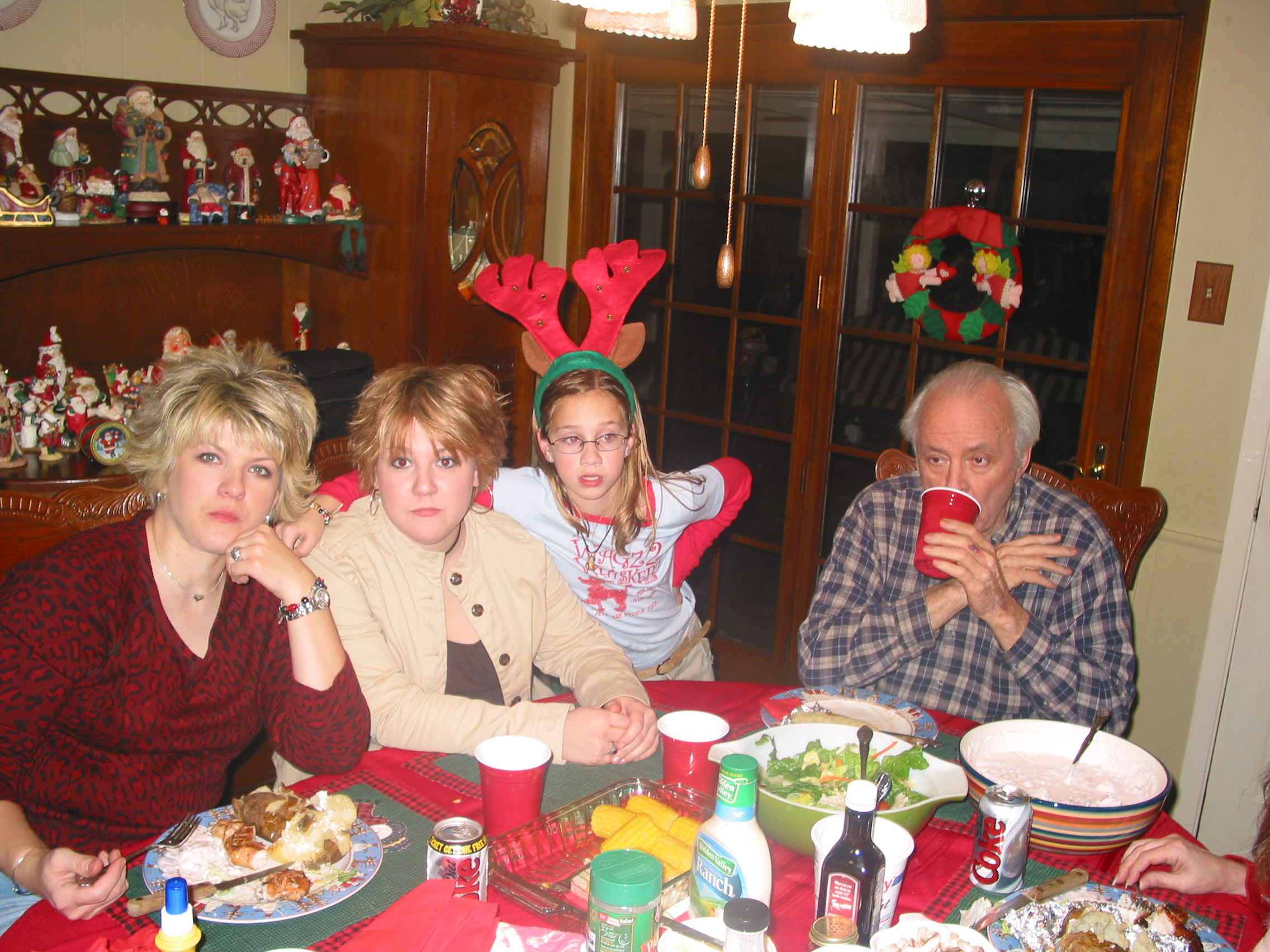 Two deer caught in headlights.