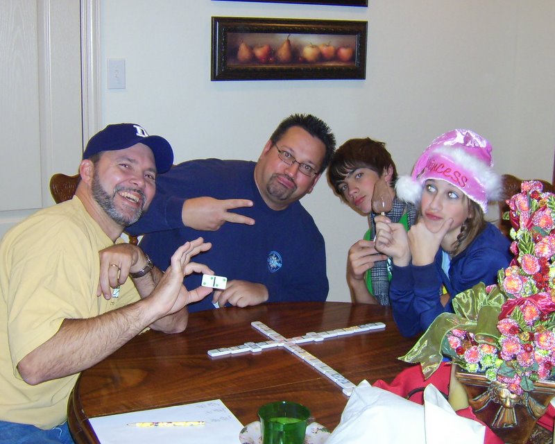 Joey, Bruce, Andrew, and Holly posing like idiots