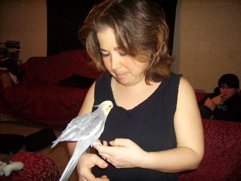 Jamie with the bird