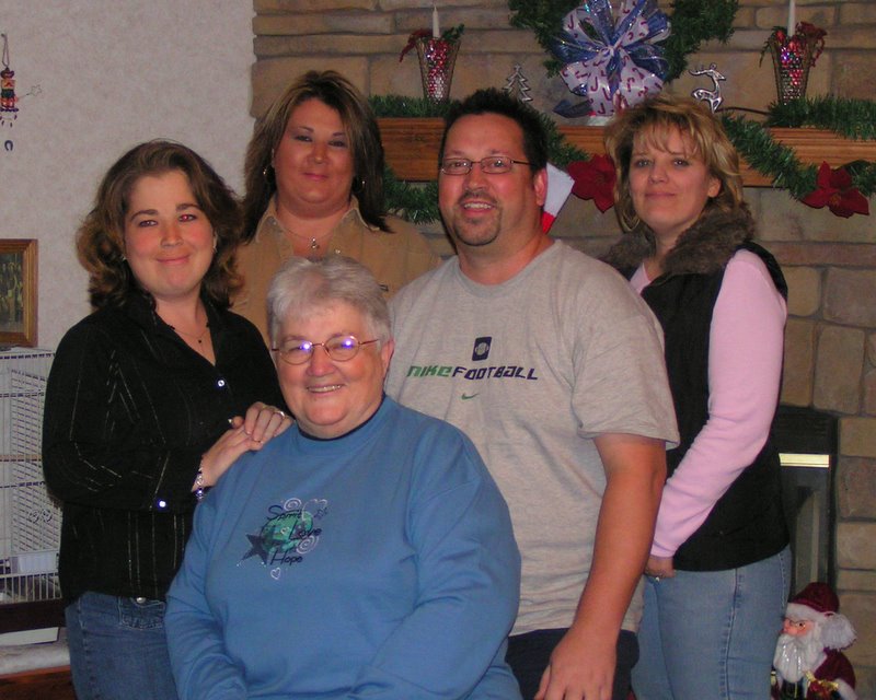 Mom and her kids. Jamie, Sandi, Bruce, and Chris-1