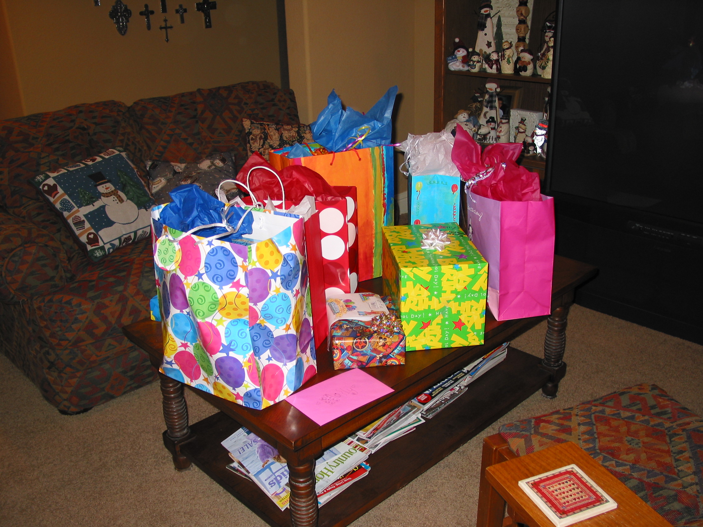 Look at all of my presents!!!!

