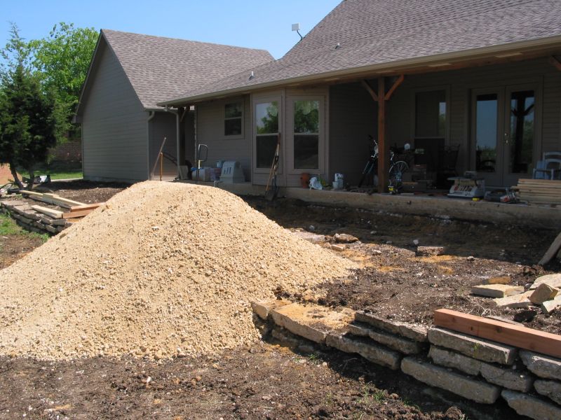 Delivery of the "road base" material.