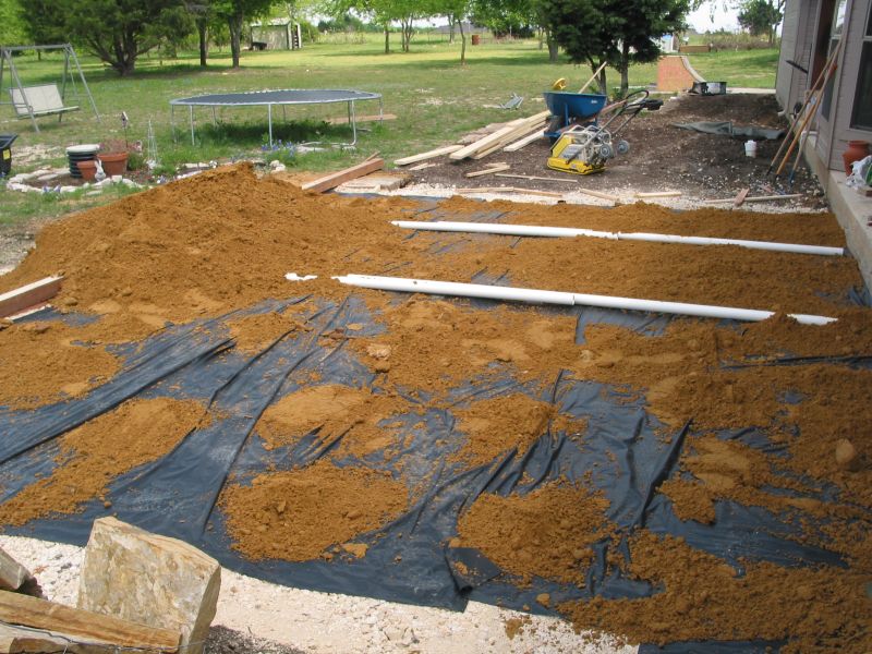 These pipes aren't for drainage. They are to help get the sand exactly 2 inches deep over the entire area.