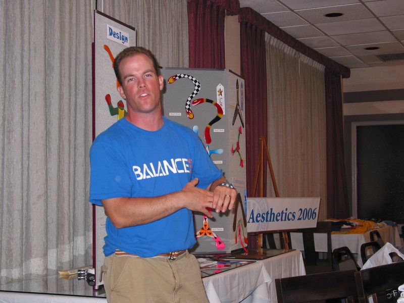 Matt warms up for his auctioneer job