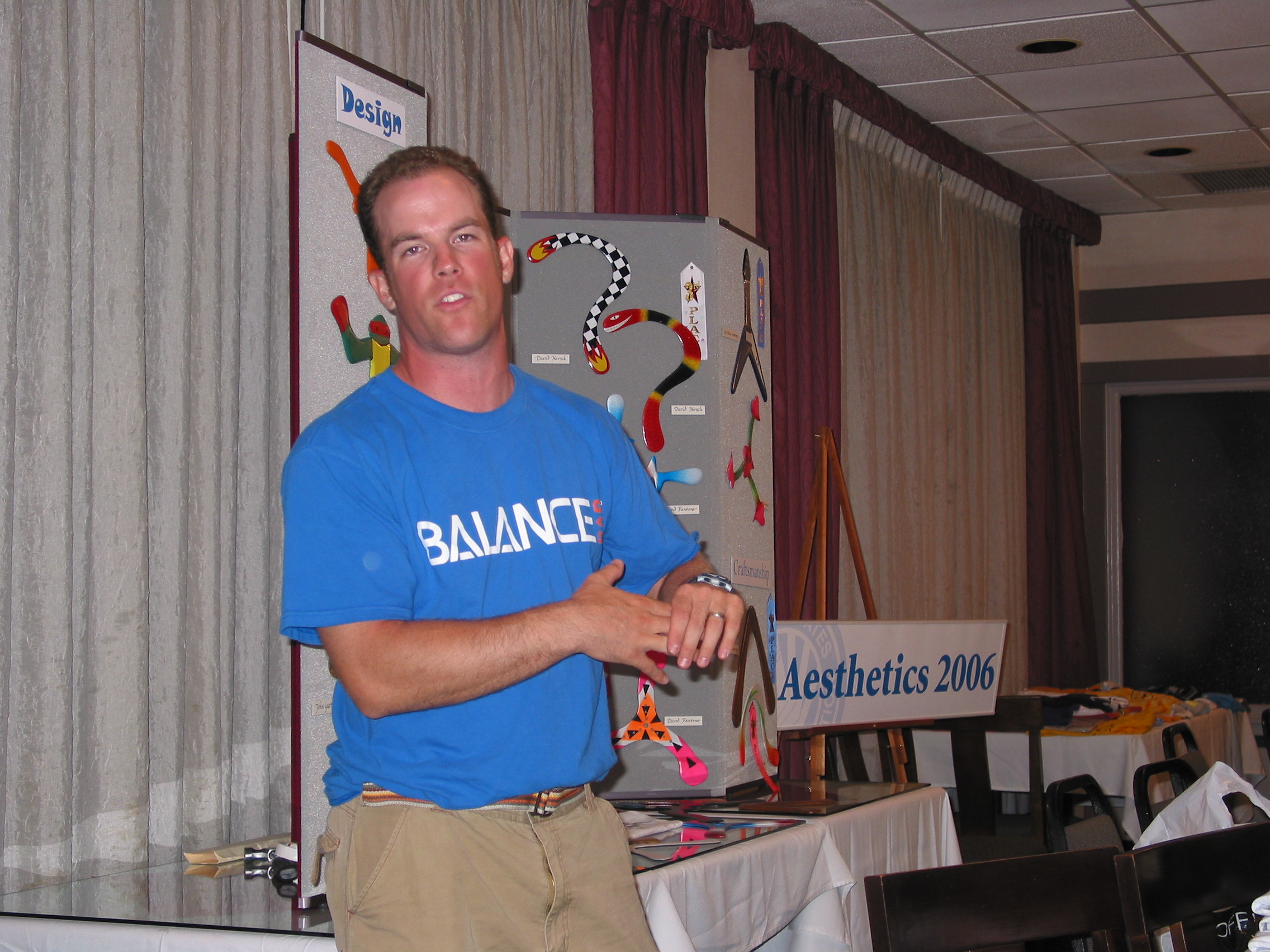 Matt warms up for his auctioneer job