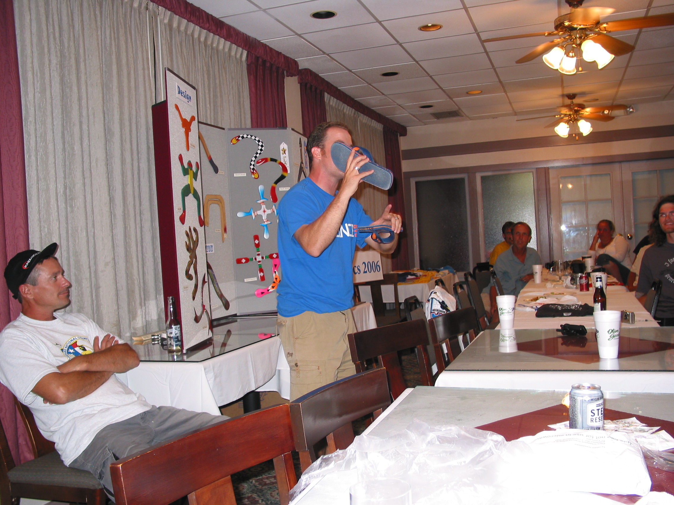 Matt prepares to auction off his shoes