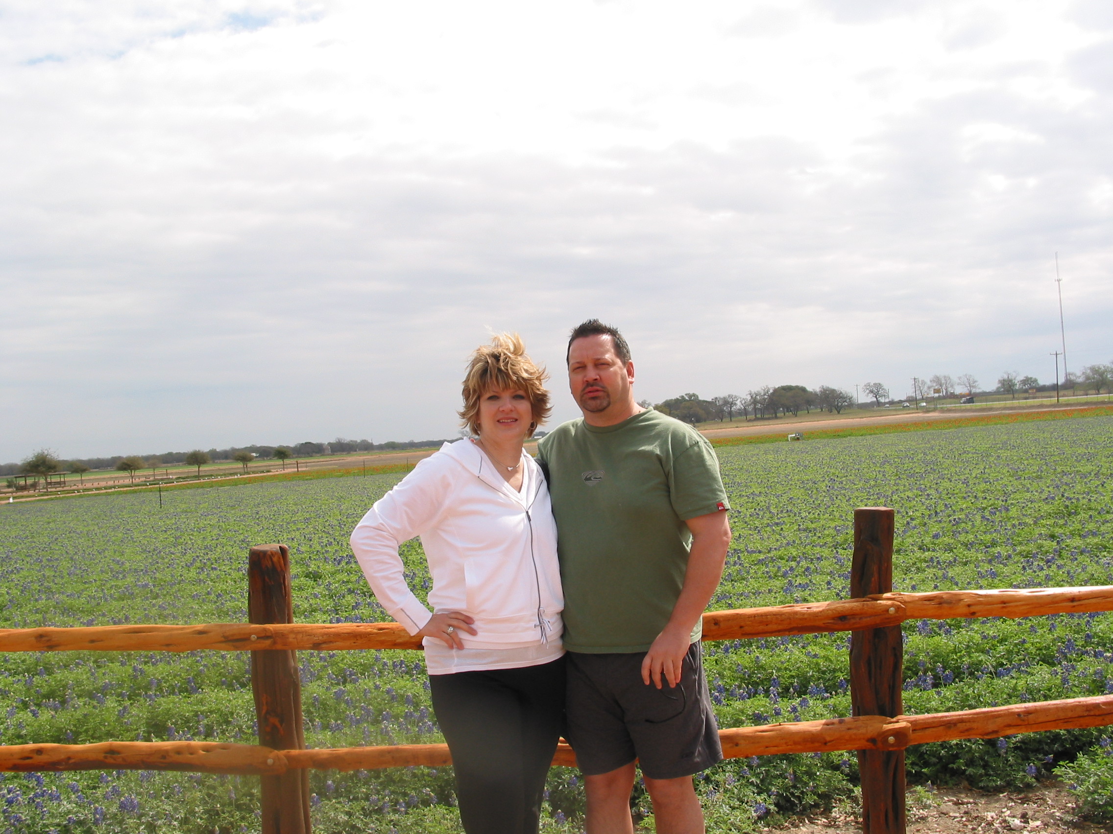 Michelle and Bruce in front of the bluebonnets