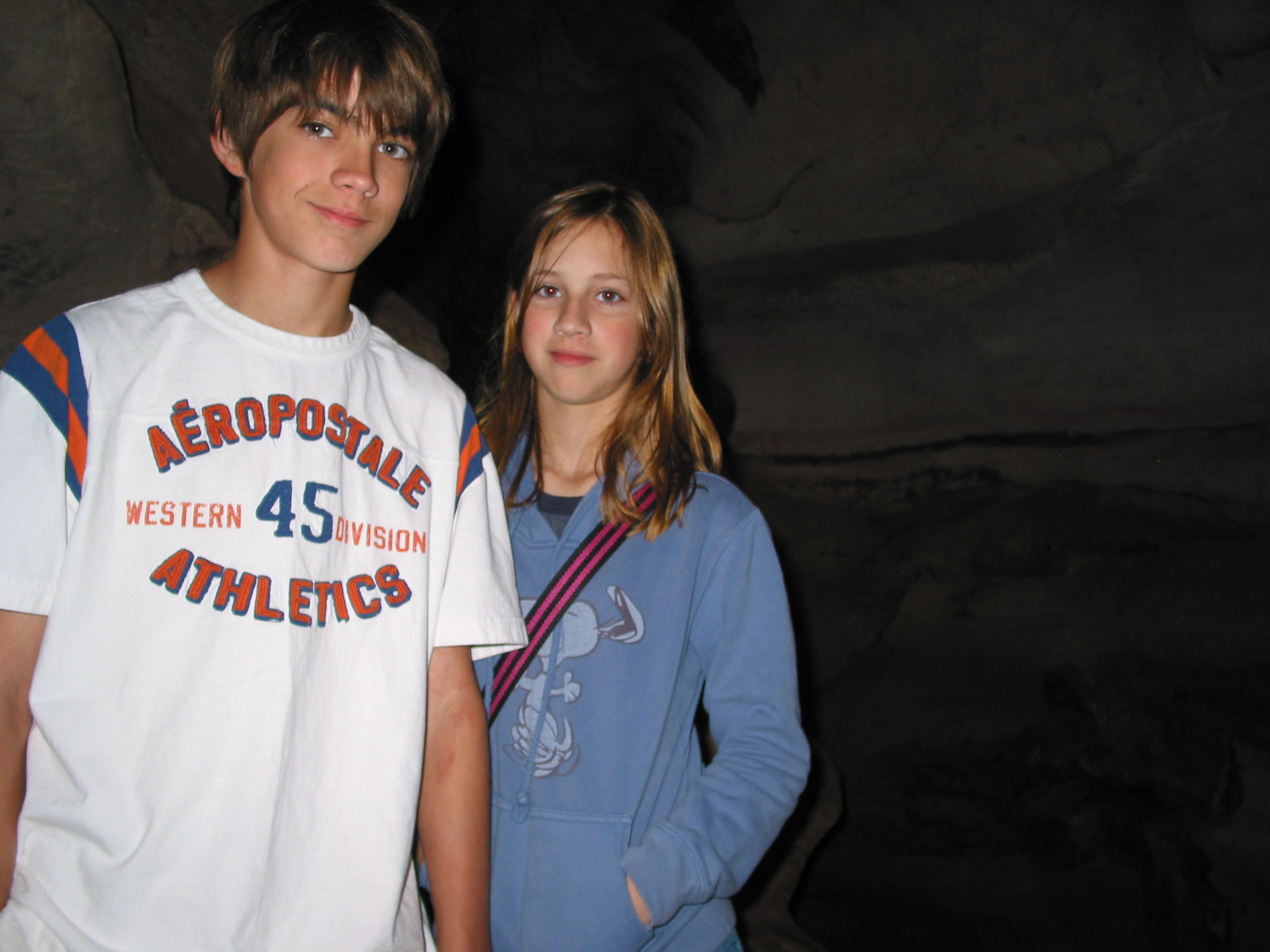 Andrew and Holly in the dark