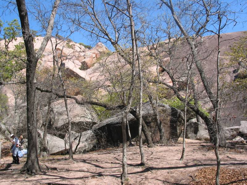 Part of the valley trail between the two main rocks