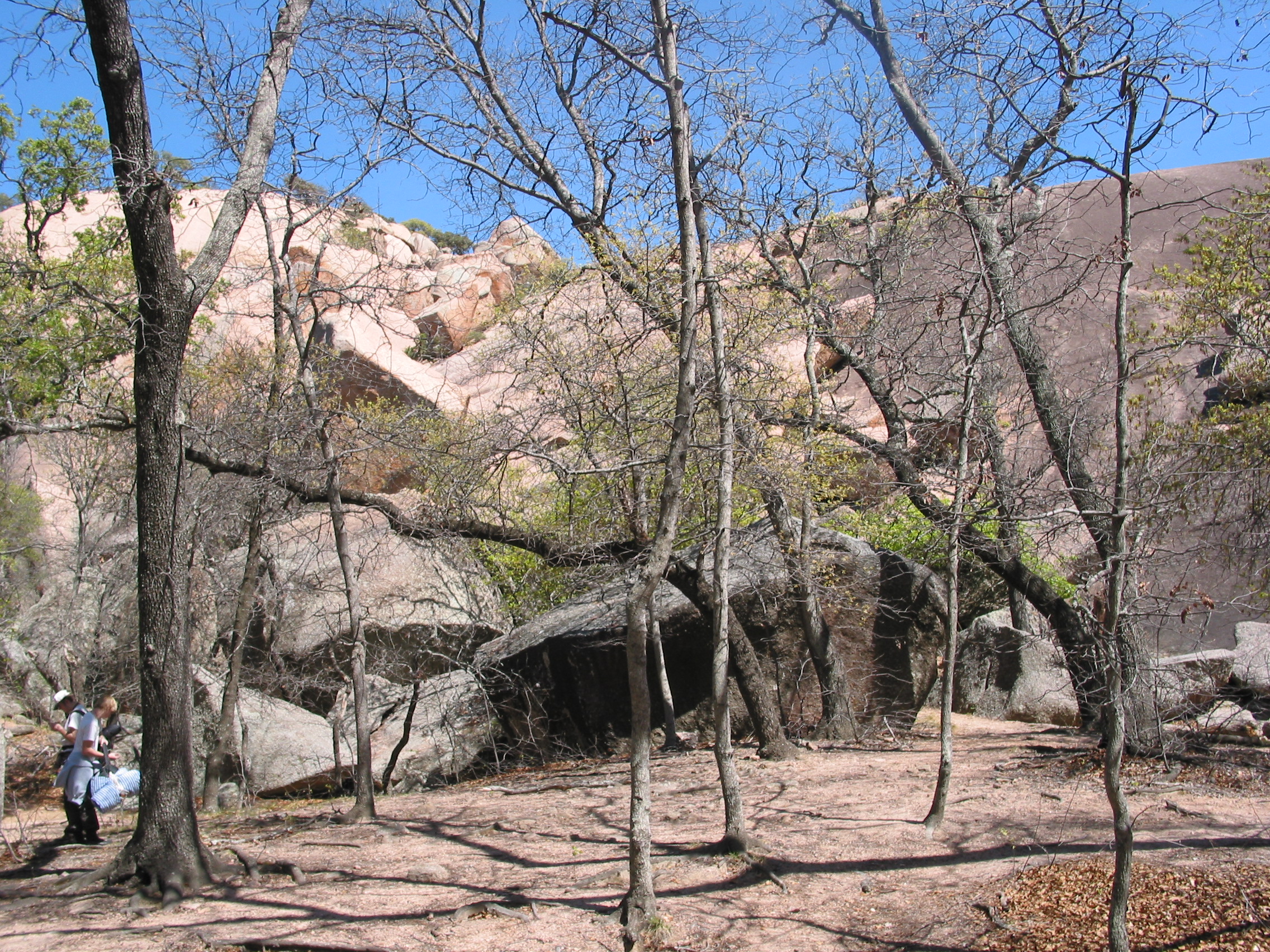 Part of the valley trail between the two main rocks