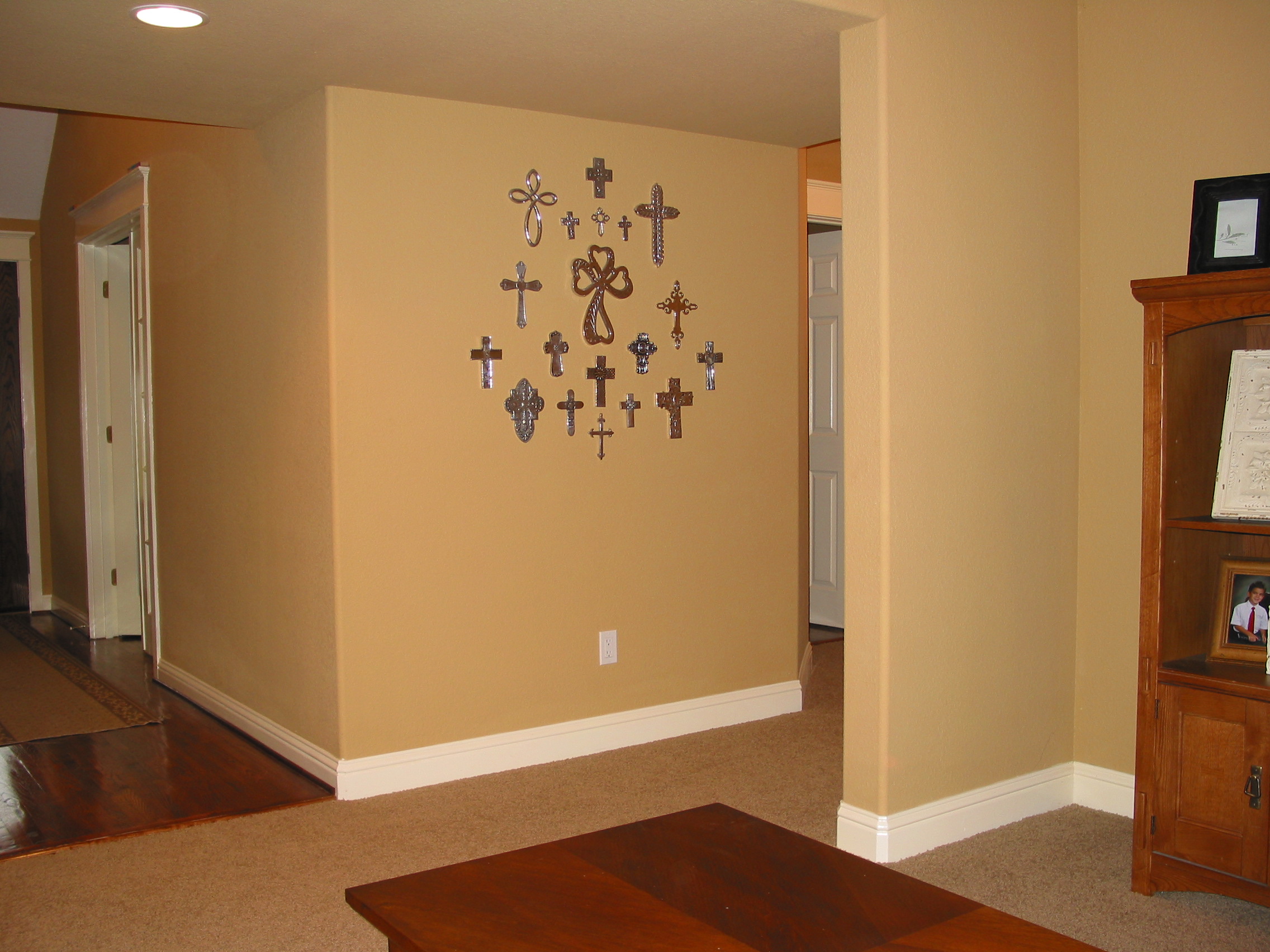 Michelle's Cross Collection near the living room