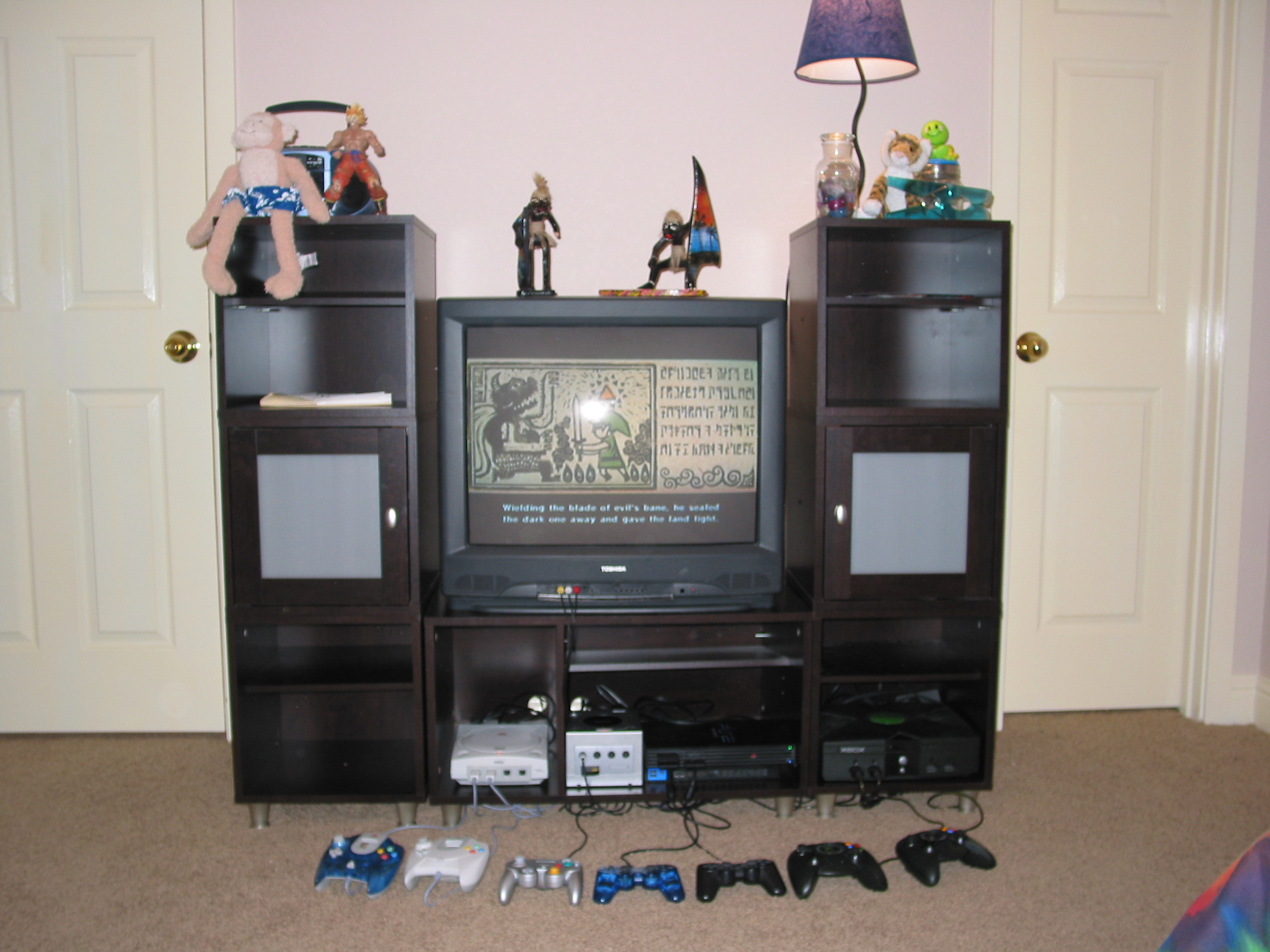 Andrew's entertainment (meaning "video game") center
