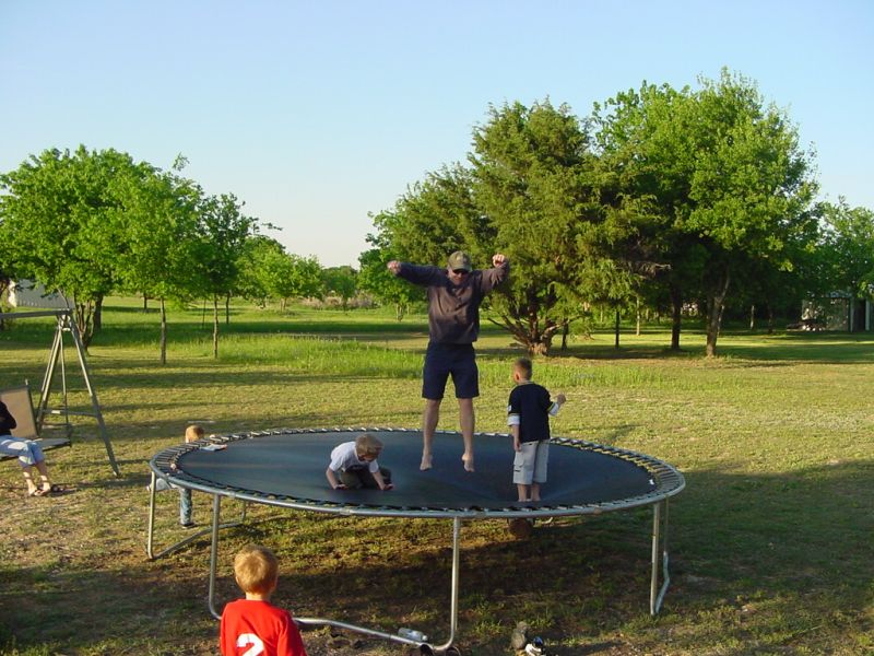 Kevin takes it easy on the kids at first.