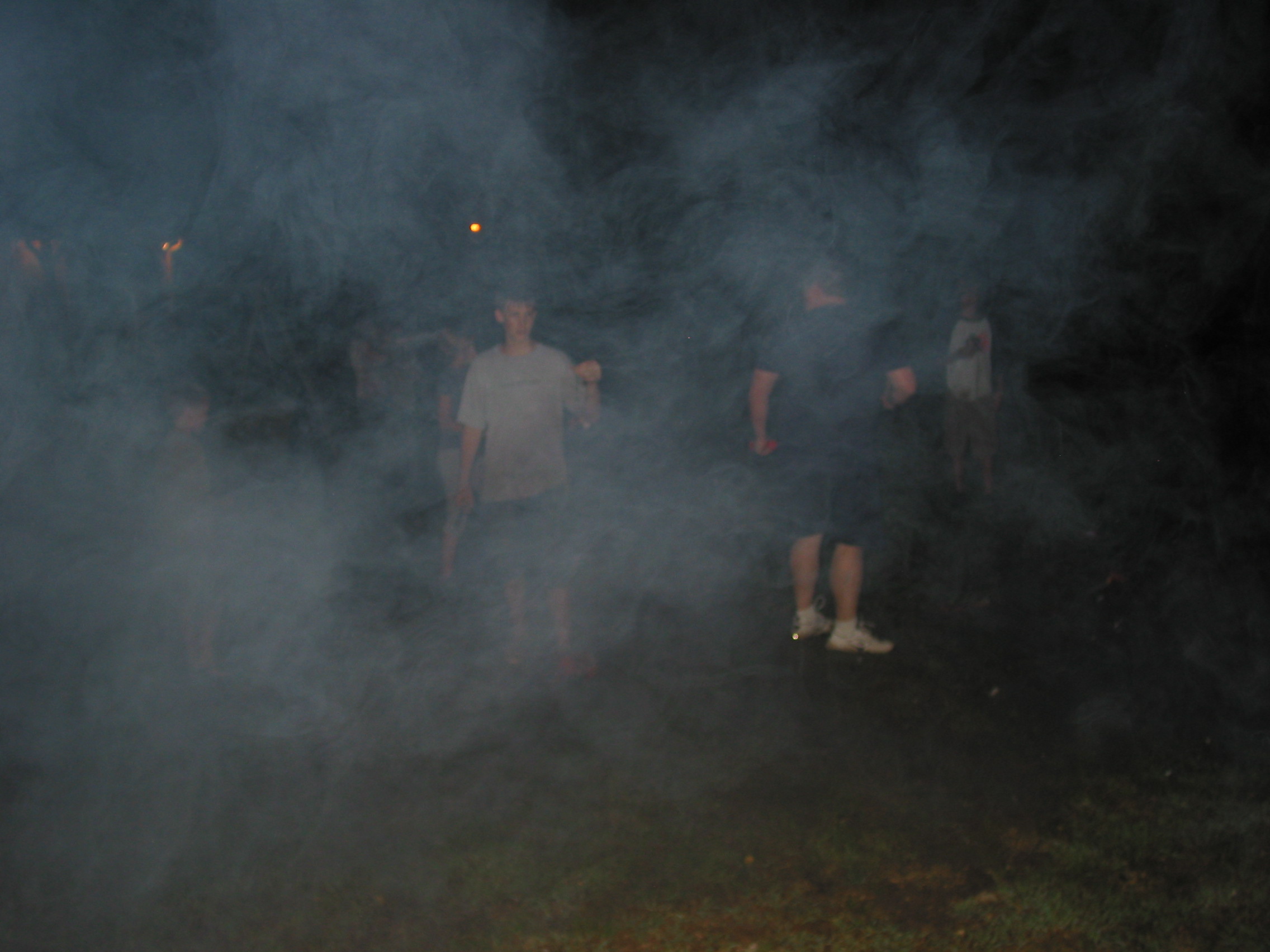 There wasn't much wind, so the smoke hung around