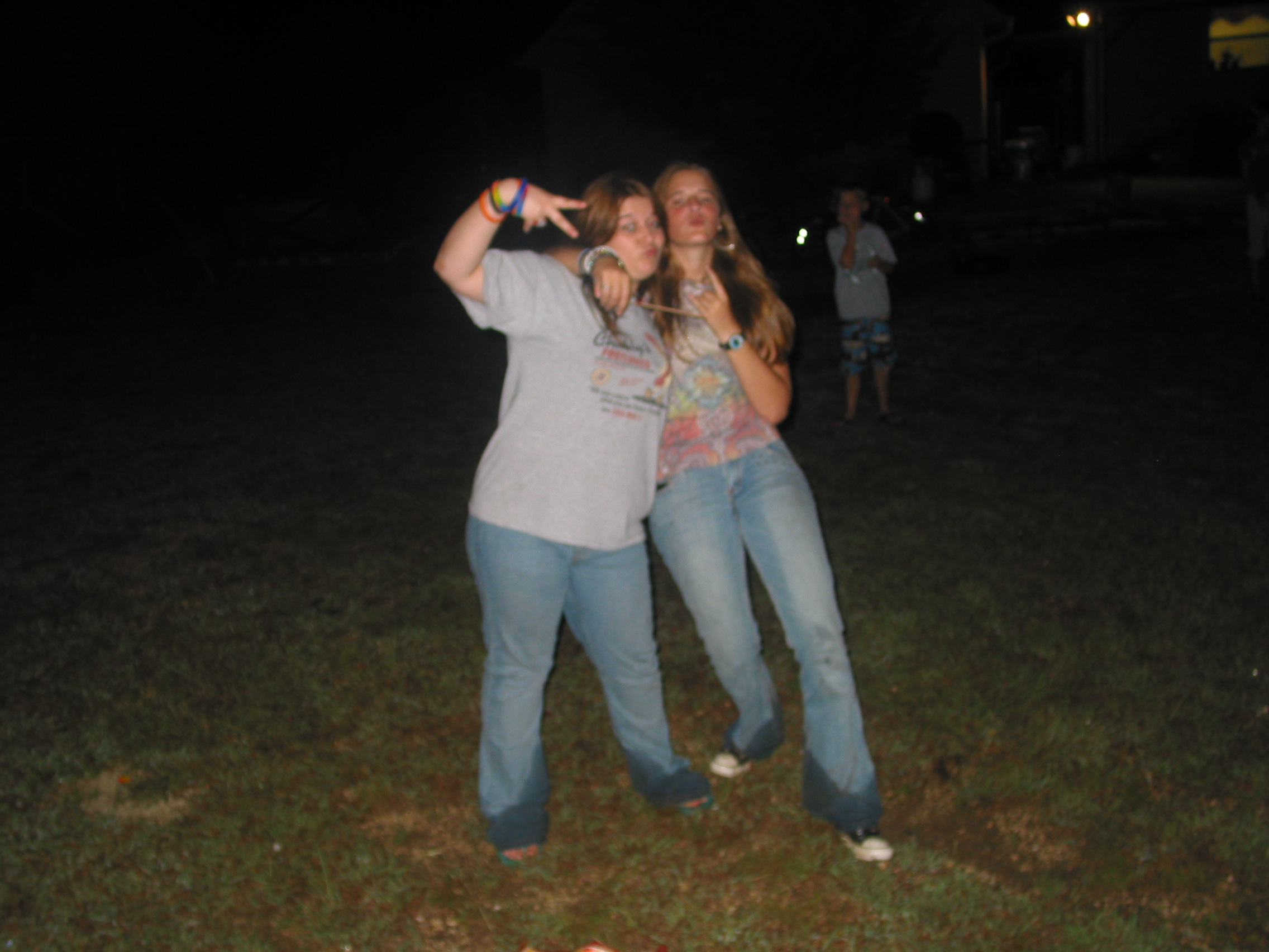 Kara and Kasey's rock-and-roll faces