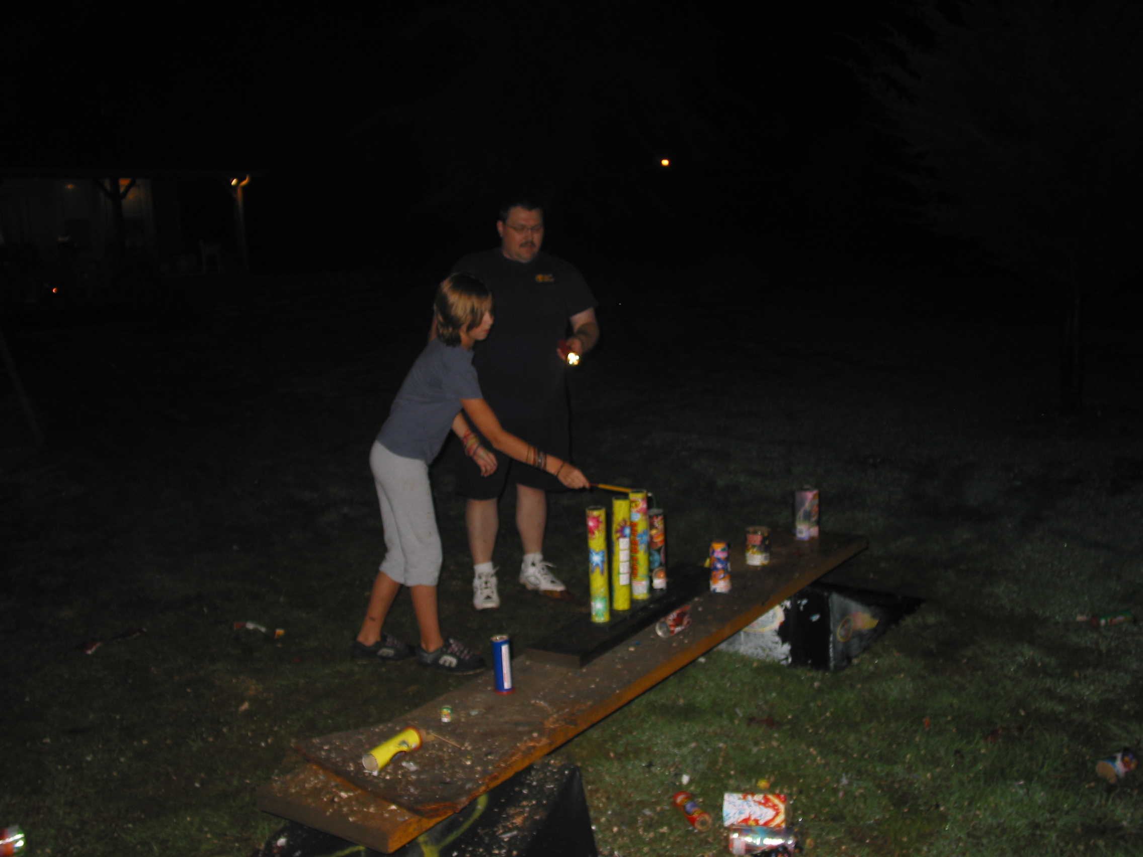 Holly fires off a mortar