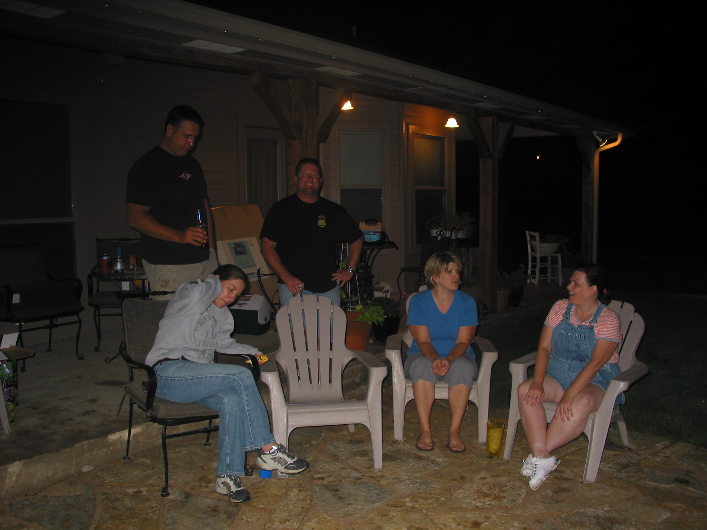 The neighbors enjoying the show