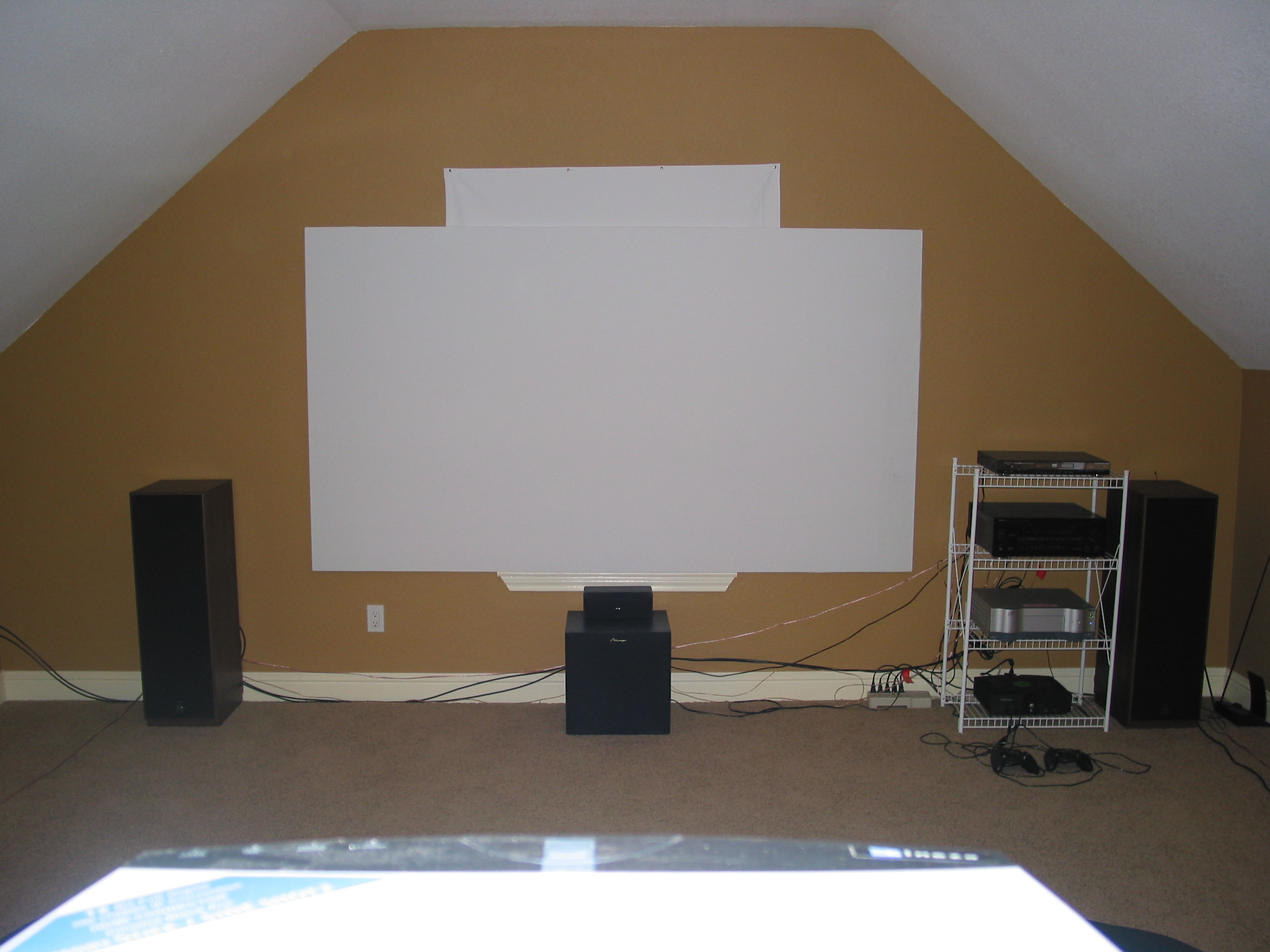 Projector's eye view of the screen.