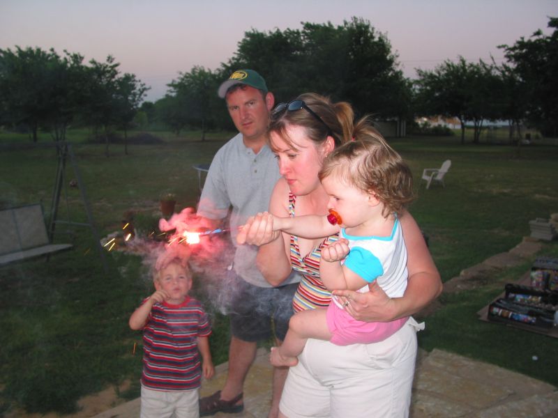 Delaney with a Sparkler