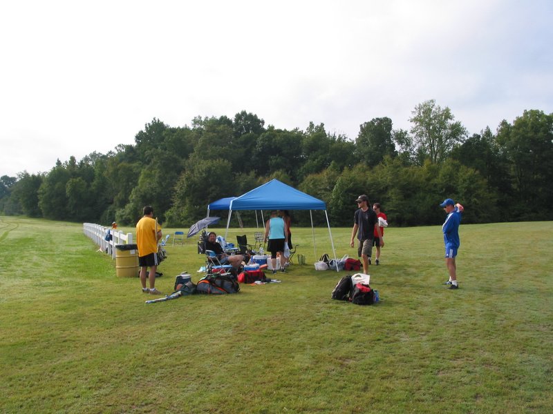 The competitors' canopies
