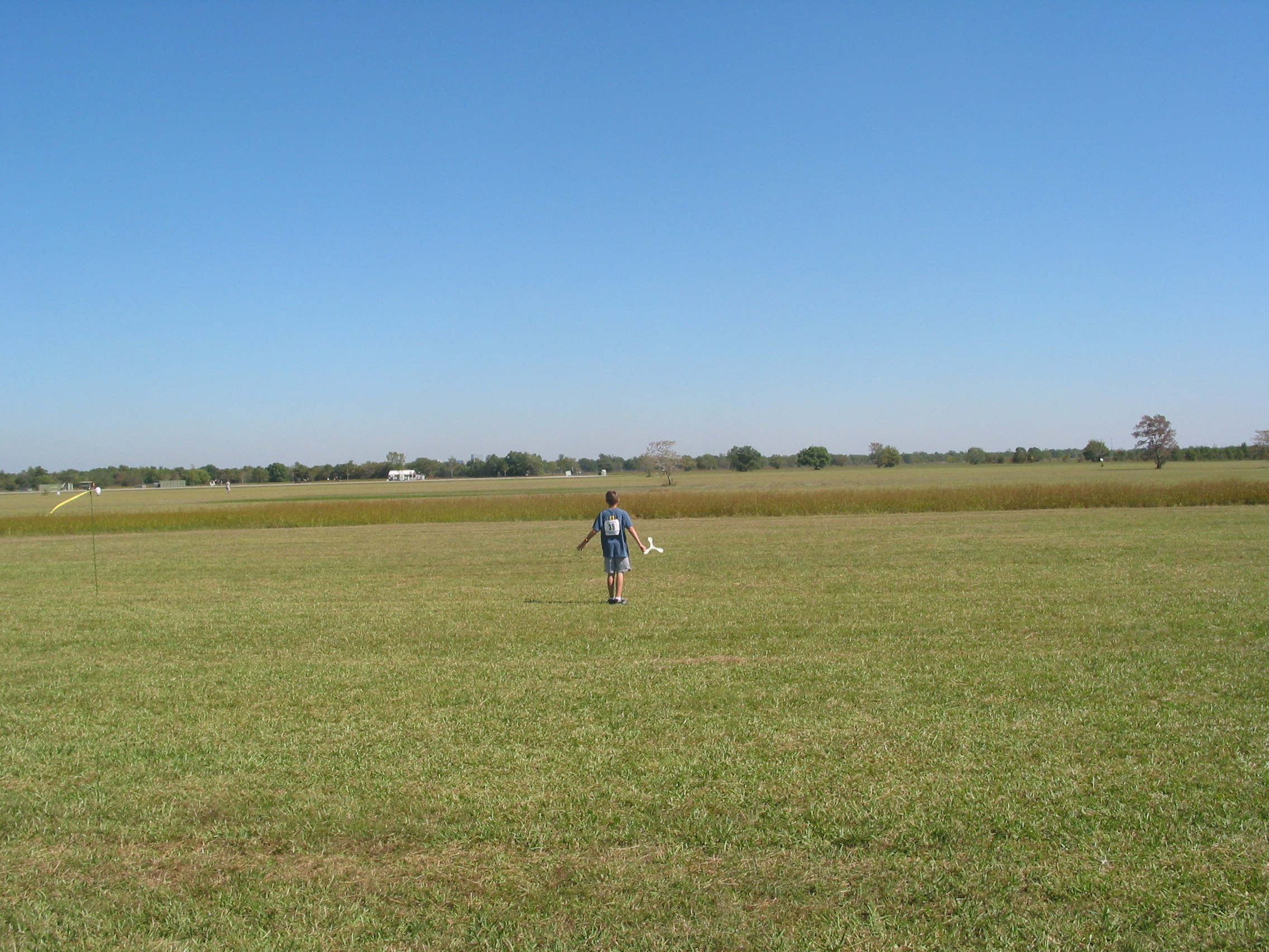 Ace has the field to himself to test out Cookie's gift boomerang