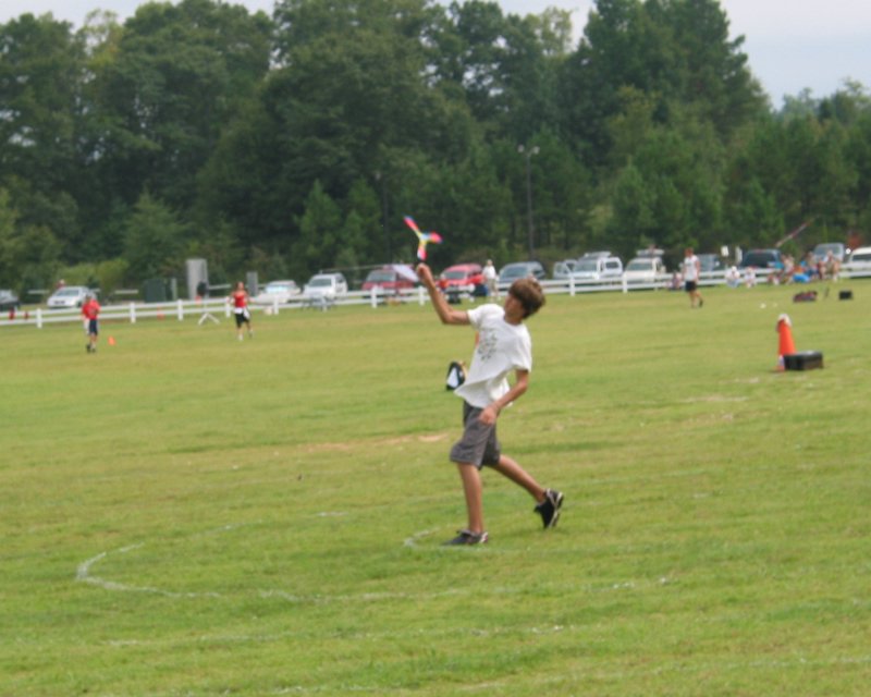 Ace launches a trick catch boom