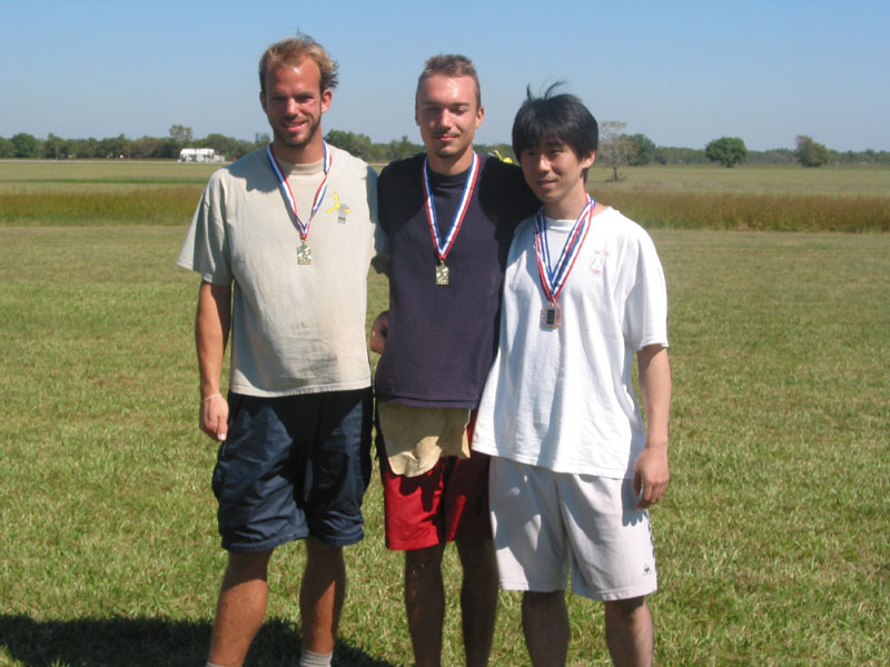 Billy Brazelton, Adam Ruhf, and Nobu Iizuka (3rd, 1st, and 2nd place Overall)