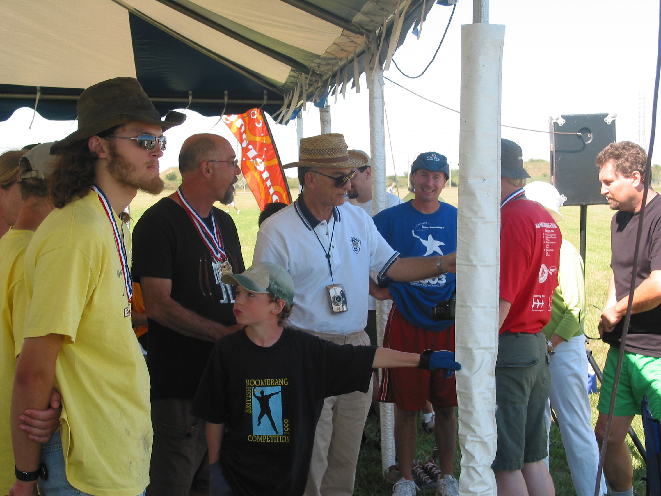 The Boomerang Man, Rich Harrison checks out some medals