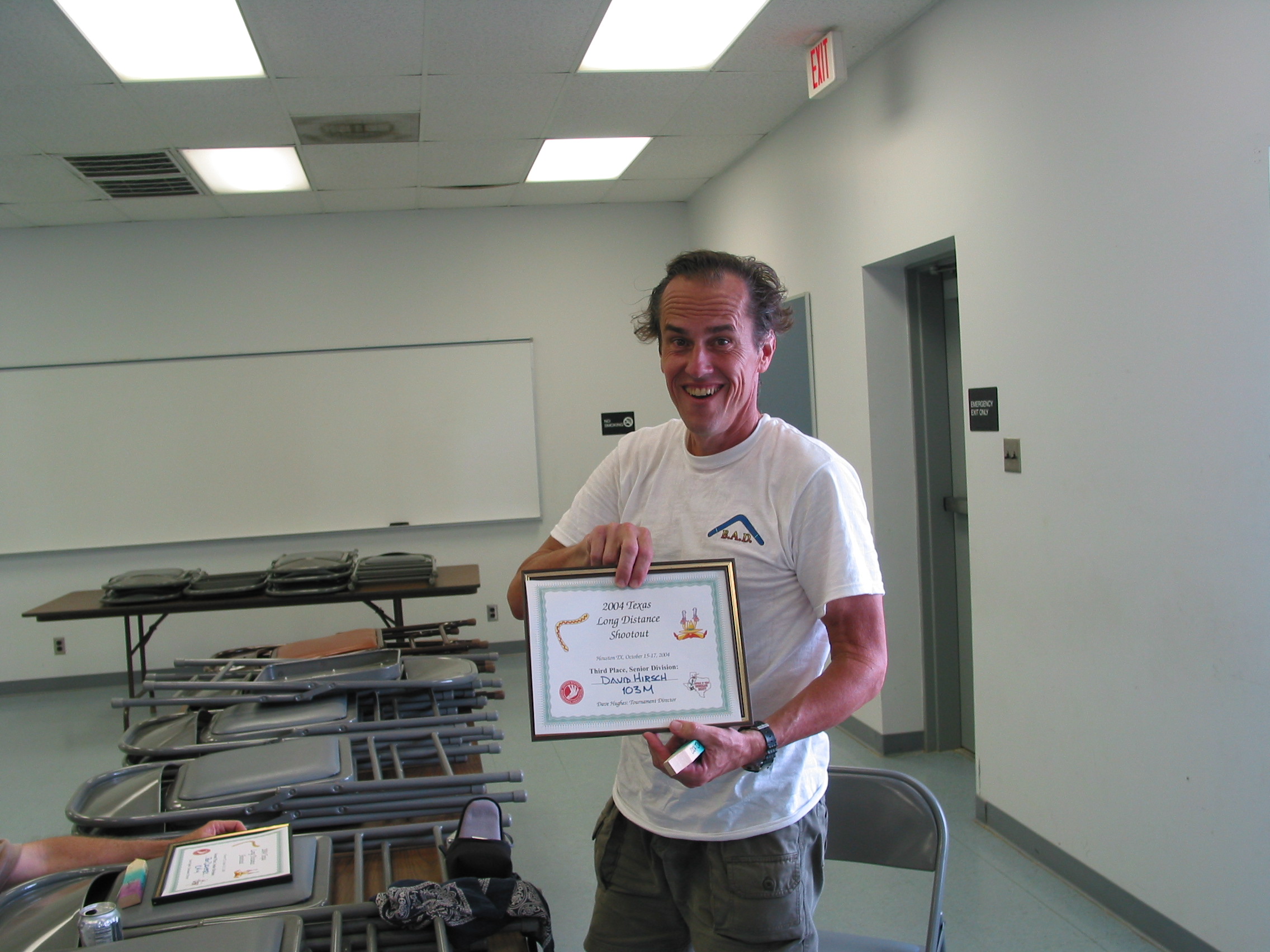 David Hirsch who got 100+ meters in his first-ever tournament.
