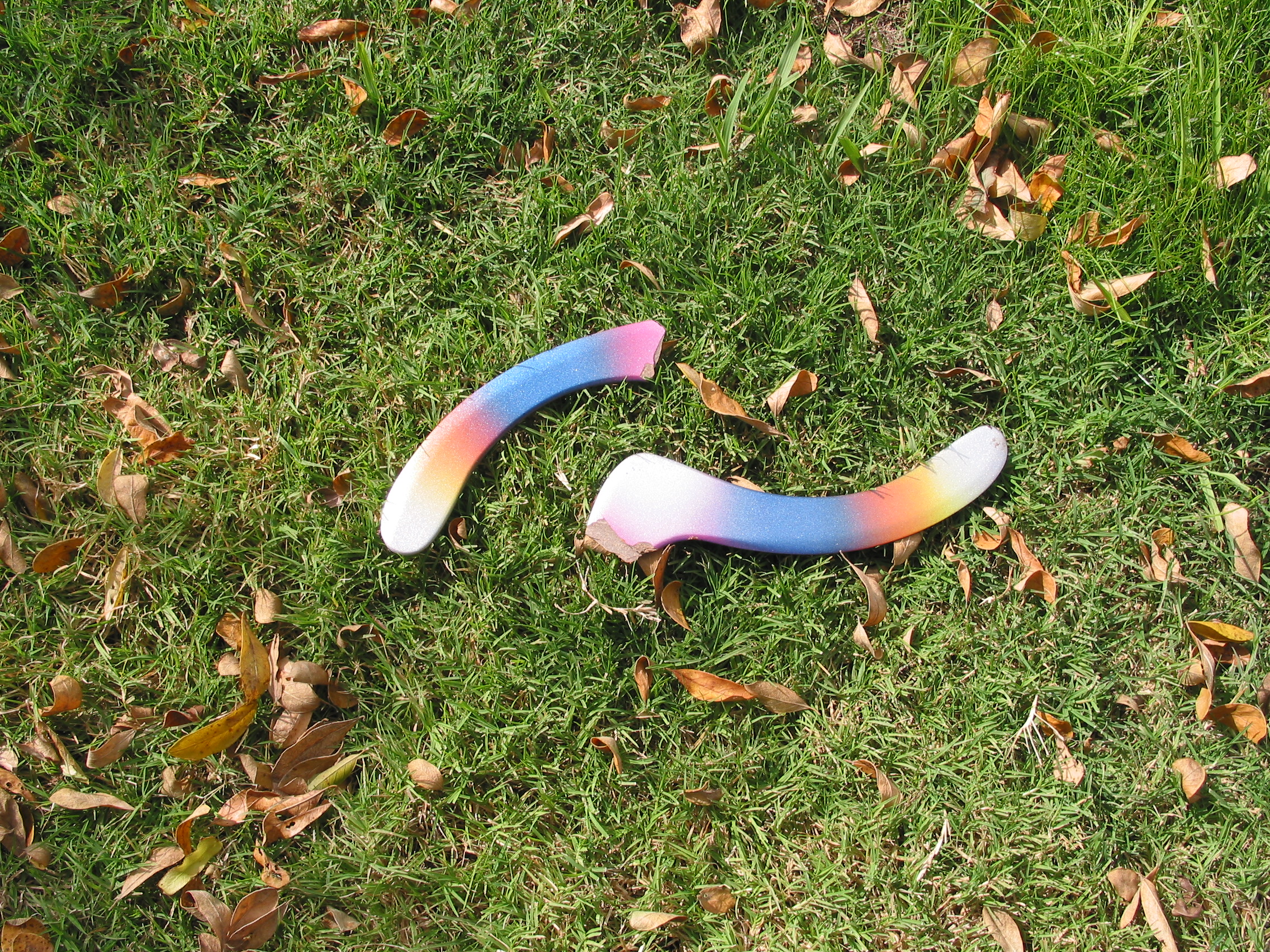 My broken phenolic Mega-Quirl LD boomerang